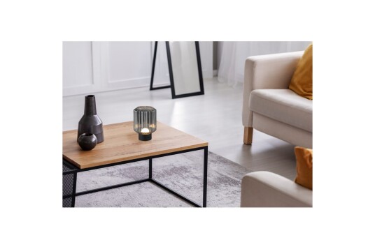 Trio Lighting Bordlampe Lord Matt svart/røyk