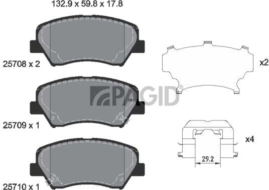 PAGID T2261N Bremseklosser PAGID T2261N Bremseklosser