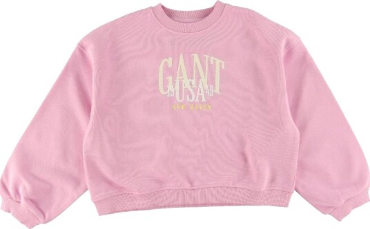 GANT Collegegenser C hals Beskåret Melkeaktig Rosa GANT 16 år 176 Collegegenser