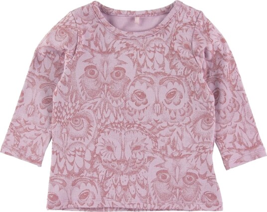 Soft Genser Baby Bella Lavendel m. Ugler Soft 62 Genser Lilla Rosa