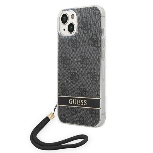 Guess Hardcase til iPhone 14 Plus 6,7" med 4G Print Strap Svart