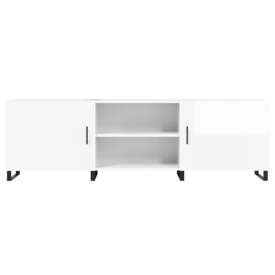 vidaXL TV-benk høyglans hvit 150x30x50 cm konstruert tre 8720845427238