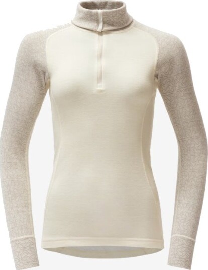 Devold Duo Active Merino 205 Zip Neck Dame Raw White L
