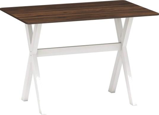 Spisebord med X ramme valnøttfinish – 110 x 71 cm