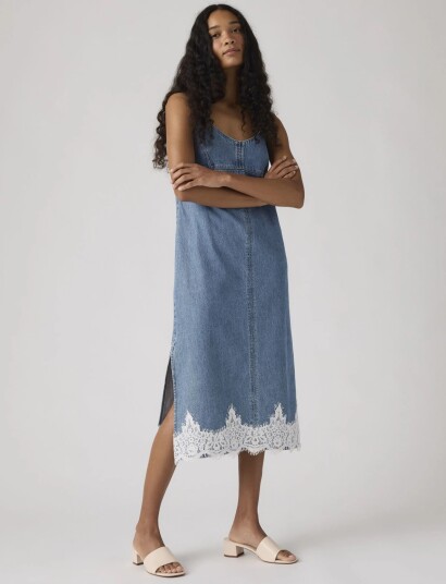 Levi"s® 90S Denim Slip Dress Slipped M Blue M