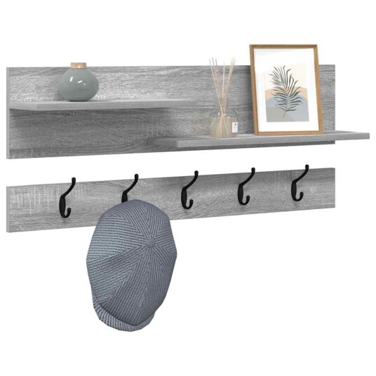  Vegghengt kleshenger Grå sonoma 90 x 15 x 36 cm Konstruert tre