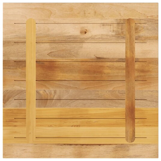 Bordplate 80x80x2,5 cm firkantet grovt heltre mango 371350 Bordplate 80x80x2,5 cm firkantet grovt heltre mango 371350