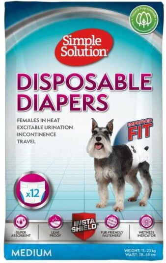 Simple Solution Disposable Hundebleier 12-pakk (M)