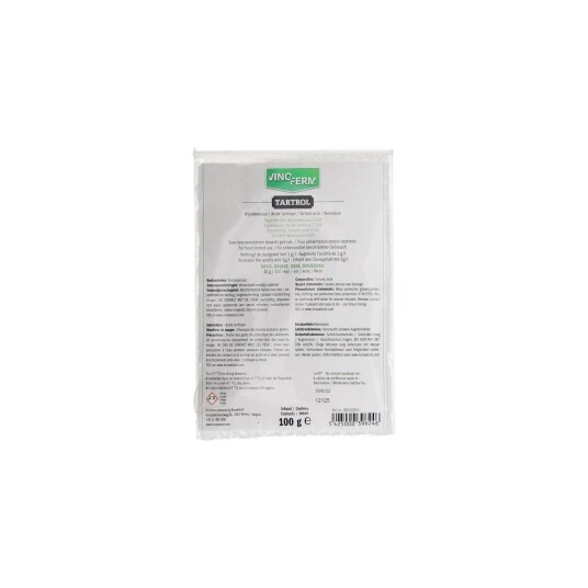 Vinsyre 100g tartrol - tartaric acid Vinsyre 100g tartrol - tartaric acid