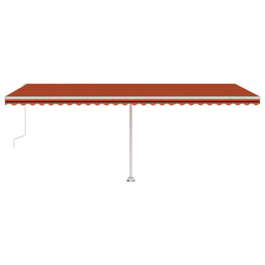 vidaXL Automatisk markise med vindsensor og LED 600x300cm oransje brun