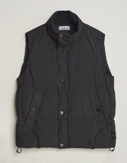 Stone Island Crinkle Reps Down Vest Black