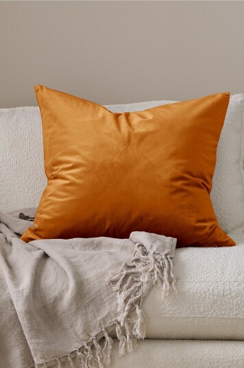 Ellos Home   Putetrekk Nora i fløyel   Orange