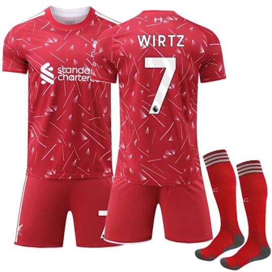 26 27 Liverpool Hjemme Barn Voksen Fotballtrøye Nr.7 WIRTZ