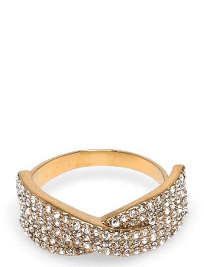 PILGRIM Shea Crystal Ring Gold Plated Guld One Size