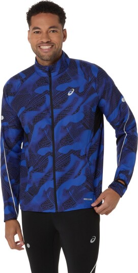 Asics Men's Road Lite Show Packable Jacket Performance Black/Dark Cobalt XL