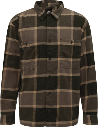 VANS Larkspur Plaid Flannel Shirt Khaki green S