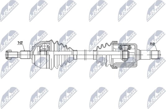 NTY NPW FR 183 Drivaksel