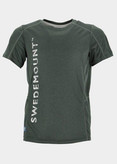 Swedemount Training Logo Tee B Jr Olive Melange/Reflective 130 T-Shirts