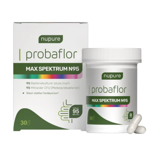 Nupure Probaflor Max Spektrum N95 kapsler 30 stk. Nupure Probaflor Max Spektrum N95 kapsler 30 stk.