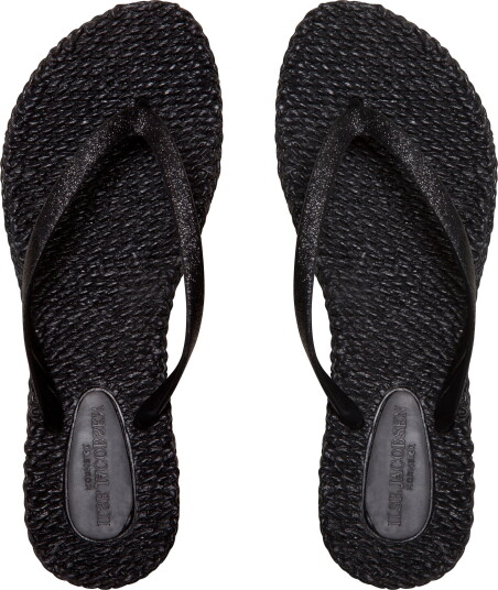 Ilse Jacobsen Flip Flops With Glitter Black 37, Black