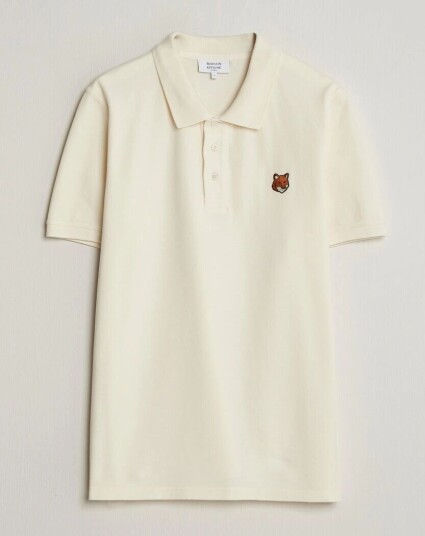 Maison Kitsuné Fox Head Polo Noble Beige