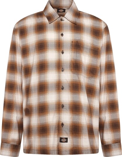 Dickies Gulfport Flannel Shirt   CHOCOLATE BROWN   XS