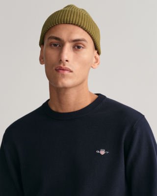 GANT Classic Cotton Crew Neck Evening Blue