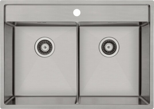 LAVABO KUBUS 742 SOFT SLIM DOBBELT KJØKKENVASK RUSTFRITT STÅL