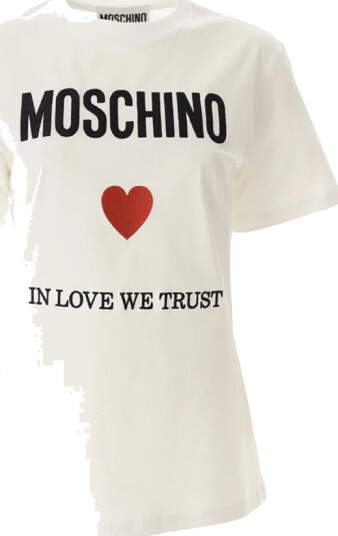 Moschino Dame Topper Hvit M, Moschino Dame Topper Hvit M,