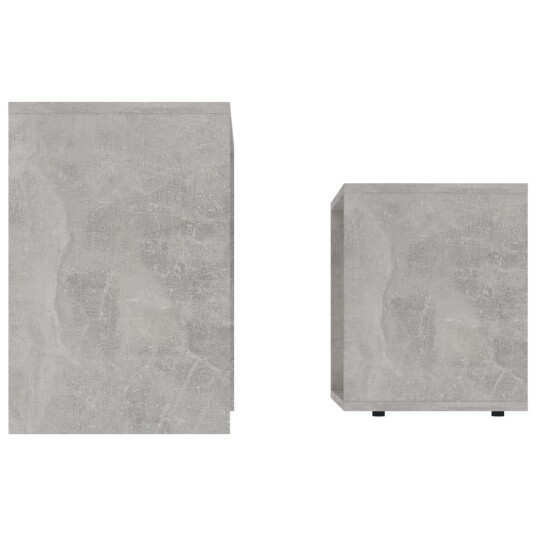 vidaXL Salongbordsett betonggrå 48x30x45 cm sponplate
