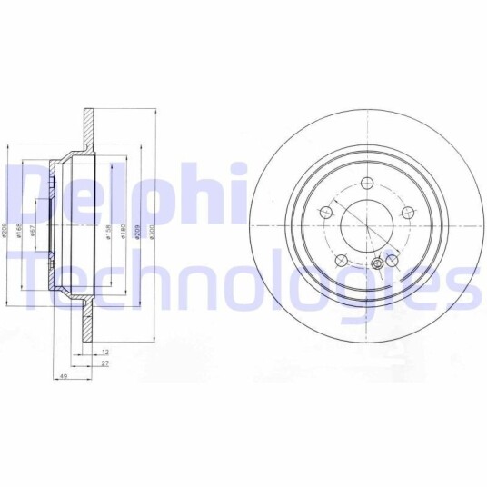 Bremseskive DELPHI BG4298C