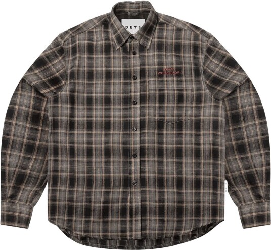 DEYS Colton Flannel Shirt   GREY CHECK   XL