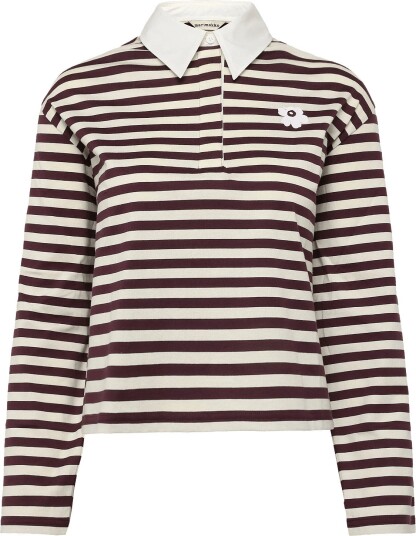 Marimekko Kipinä Tasaraita Unikko Burgundy L