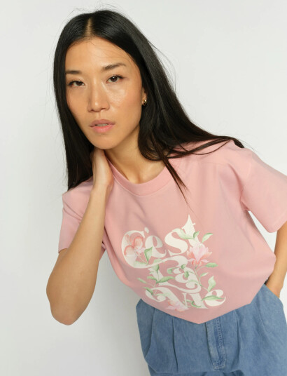 MOS MOSH Mmflowish O Ss Tee Pink M
