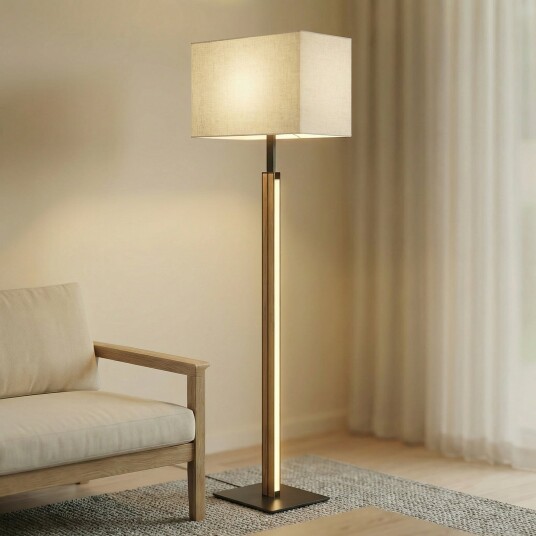 Gulvlampe Quitani Lisene dimmbar Trefarget Stue Stoff / Tekstil Design 48 162 Trefarget Gulvlampe Quitani Lisene dimmbar Trefarget Stue Stoff / Tekstil Design 48 162 Trefarget