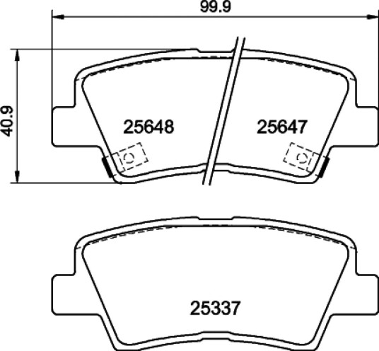 Bremseklosser HELLA 8DB 355 020 371