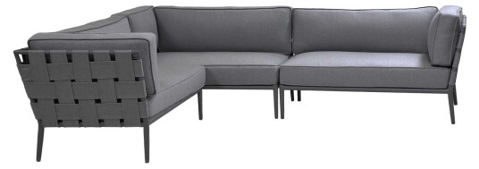 Cane-line Conic sofagruppe Lava grey 2 st høyreende & 1 st venstreende Grå