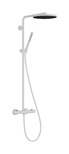 Hansgrohe Pulsify S Puro Showerpipe Ø260 mm, 1 stråletype, Hvit Matt Hansgrohe Pulsify S Puro Showerpipe Ø260 mm, 1 stråletype, Hvit Matt