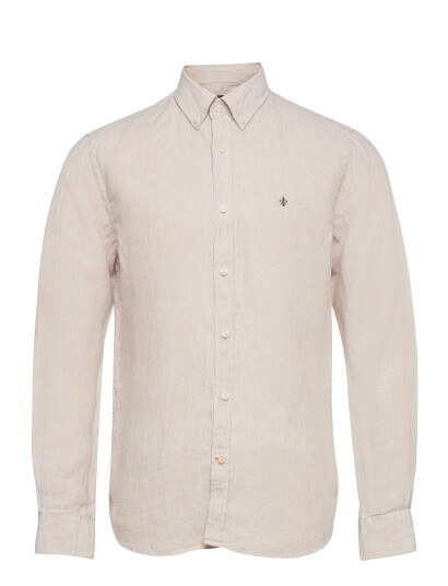 Morris Douglas Linen Shirt-Classic Fit - Beige - L