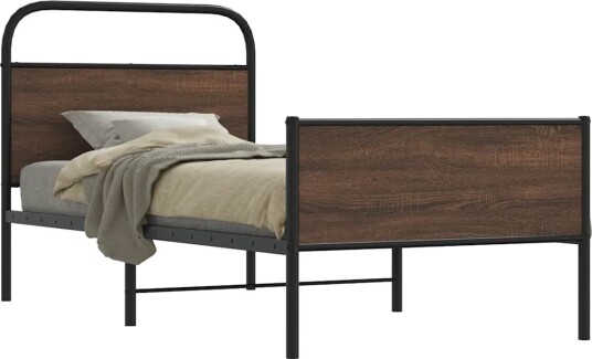  Sengeramme uten madrass brun eik 90x190 cm konstruert tre 8721158565860