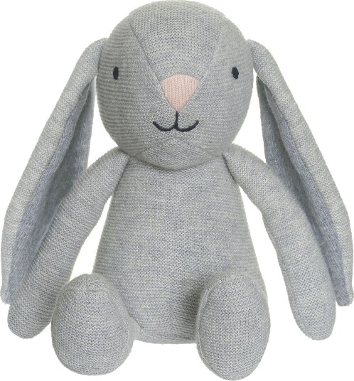 Teddykompaniet Teddy Baby, Organic Rabbit, Knitted - Grey - 20 cm Teddykompaniet Teddy Baby, Organic Rabbit, Knitted - Grey - 20 cm