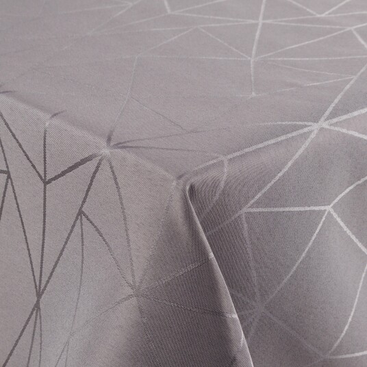 Nordstrand Home Bordduk 140x320 cm Jacquardduk med geometrisk mønster i grått Eksklusiv festduk