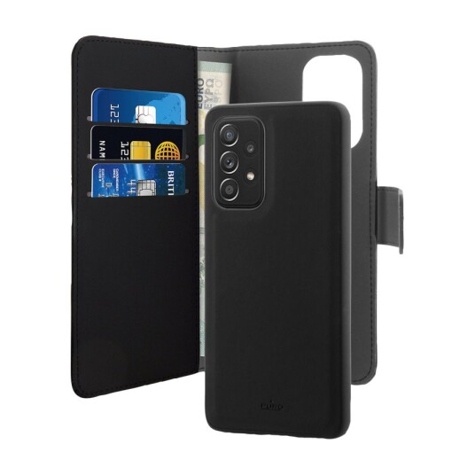 Puro 2-I-1 Magnetisk Lommebok-Deksel Galaxy A53 5g Svart