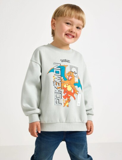 Lindex Pokémon Sweatshirt With Brushed Inside Blue 116