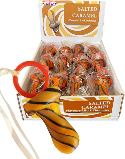 24 stk McAdams Salted Caramel Flavoured Rock Dummie/Smokk Hel Eske 24 stk McAdams Salted Caramel Flavoured Rock Dummie/Smokk Hel Eske