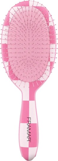 Framar Detangle Brush Checked Out Brown, Checked Out Pink