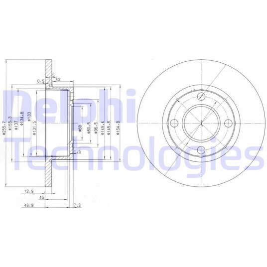 Bremseskive DELPHI BG2752