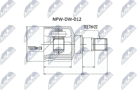 Nty Drivknute drivaksel NTY NPW DW 012
