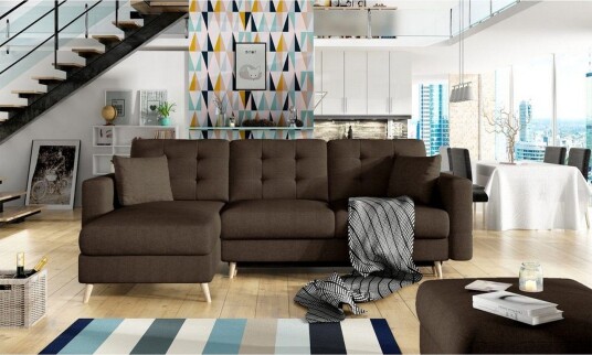 Seksjon Eltap Asgard L 248x93x162 cm Sawana 16 Brun