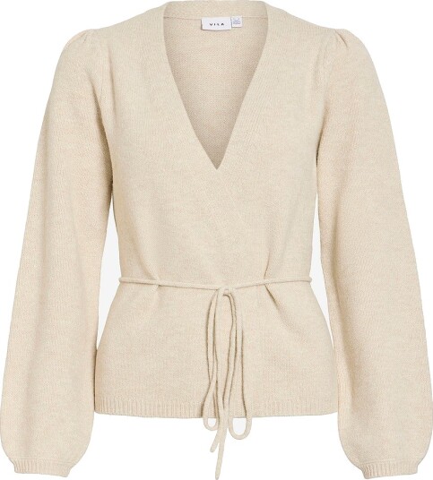 Vila Kardigan Vikehla L/S Belt Knit Cardigan/Pb Grå